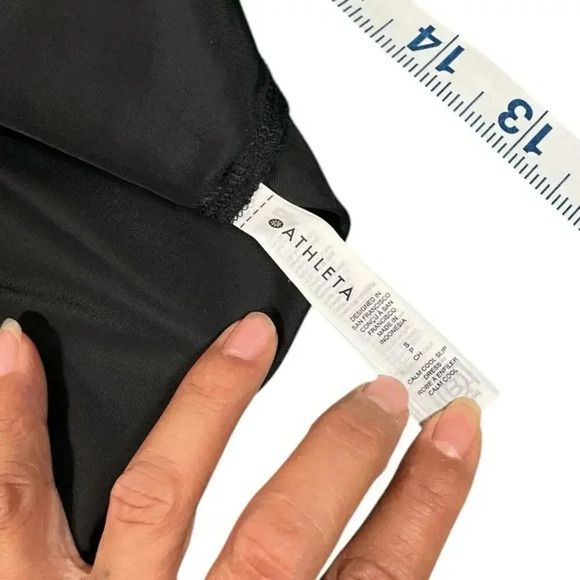 Athleta Calm Cool Slip Dress Black Size Small NWOT Buttery Soft Adjustable Strap - Picture 10 of 11